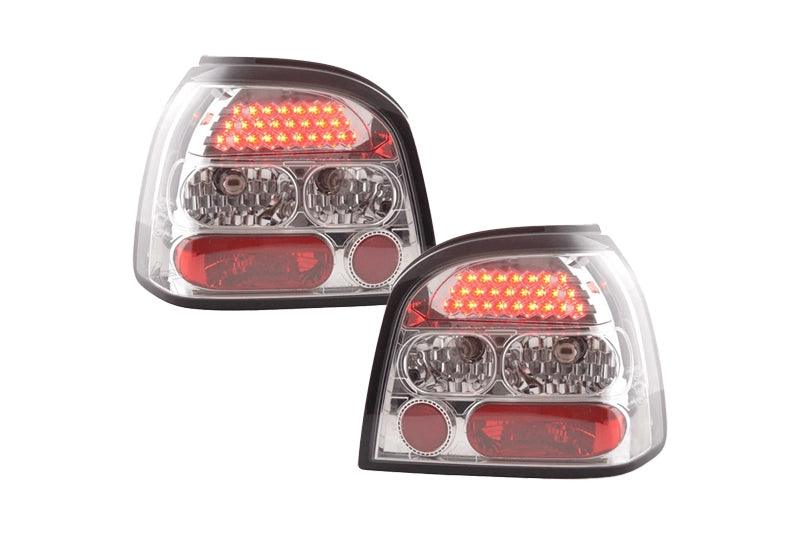 Volkswagen Golf 3 1HXO Chrome Clear LED Taillights Set (1992 - 1997) - K2 Industries