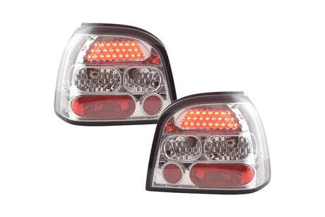 Volkswagen Golf 3 1HXO Chrome Clear LED Taillights Set (1992 - 1997) - K2 Industries