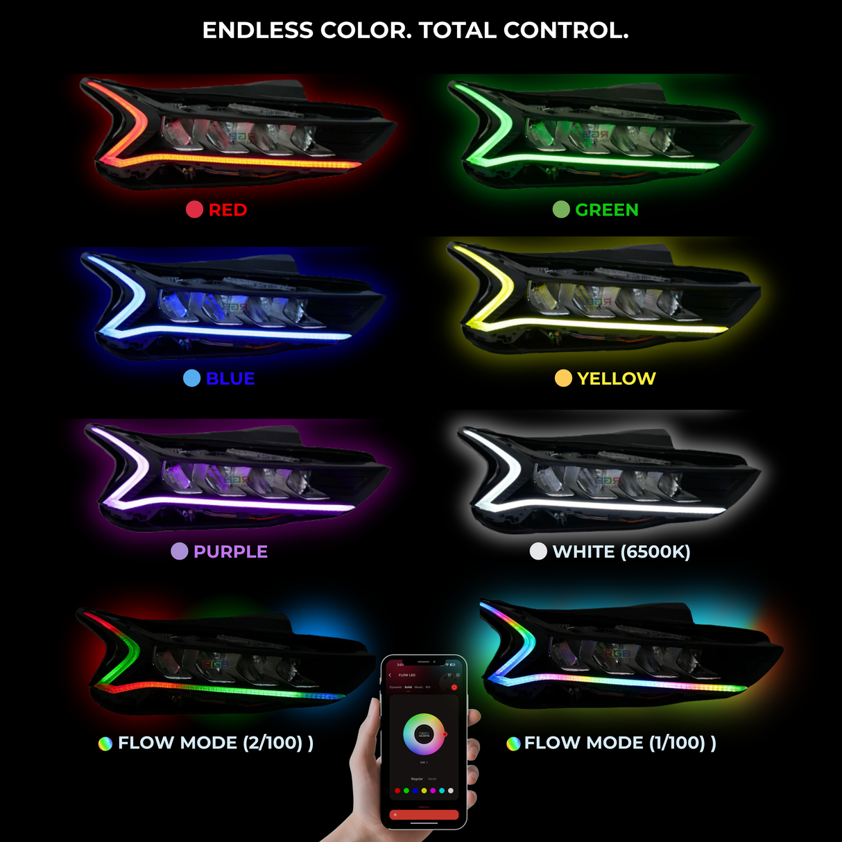 Kia K5 Multicolor Flow DRL Boards (2021-2024)