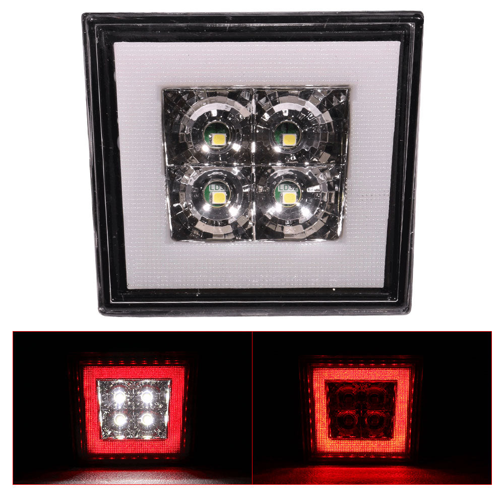 2015-2023 Dodge Charger Rear Diffuser V2 Side Lip Clear LED Brake Lamp