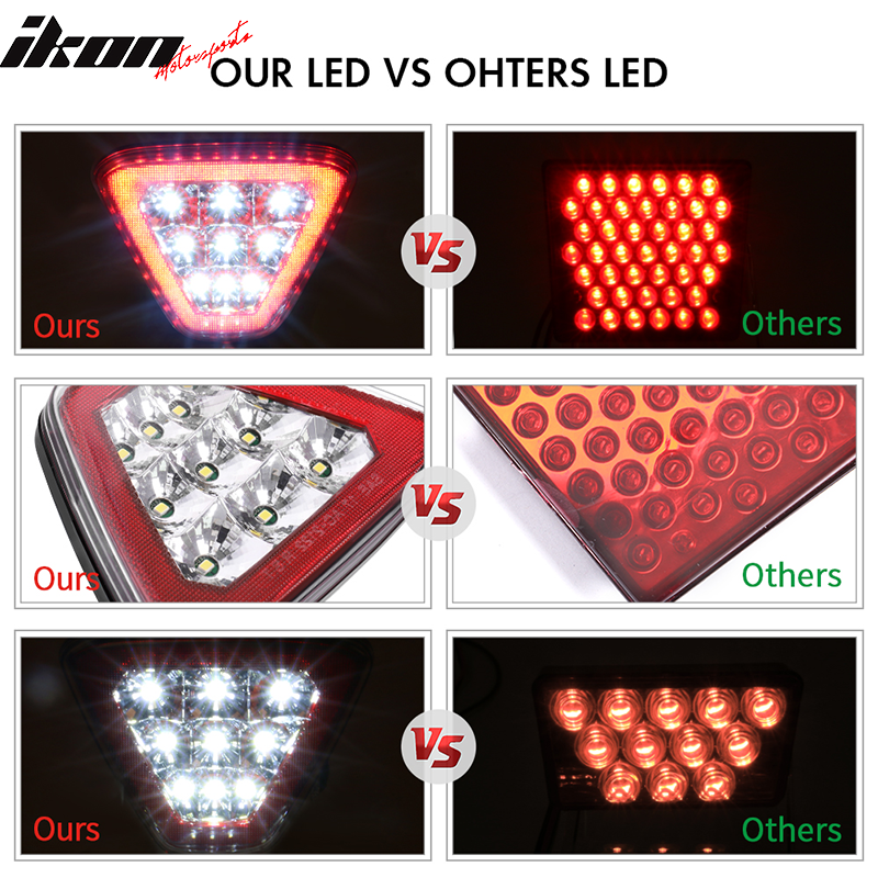 Universal Triangle LED Rear Tail 3RD Brake Light Safety Lamp