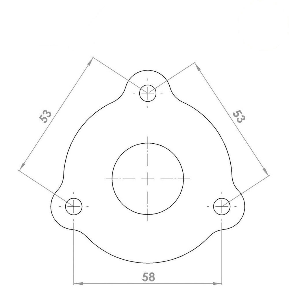 L fitting wastegate block off flange