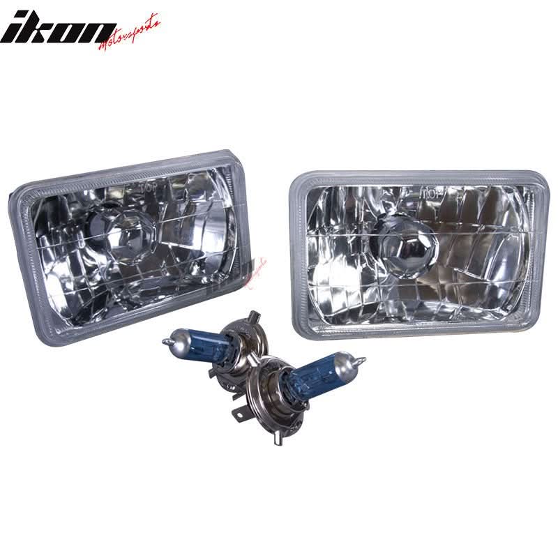1980-1986 Cadillac Fleetwood 4X6 H4 Clear Sealed Beam Headlights