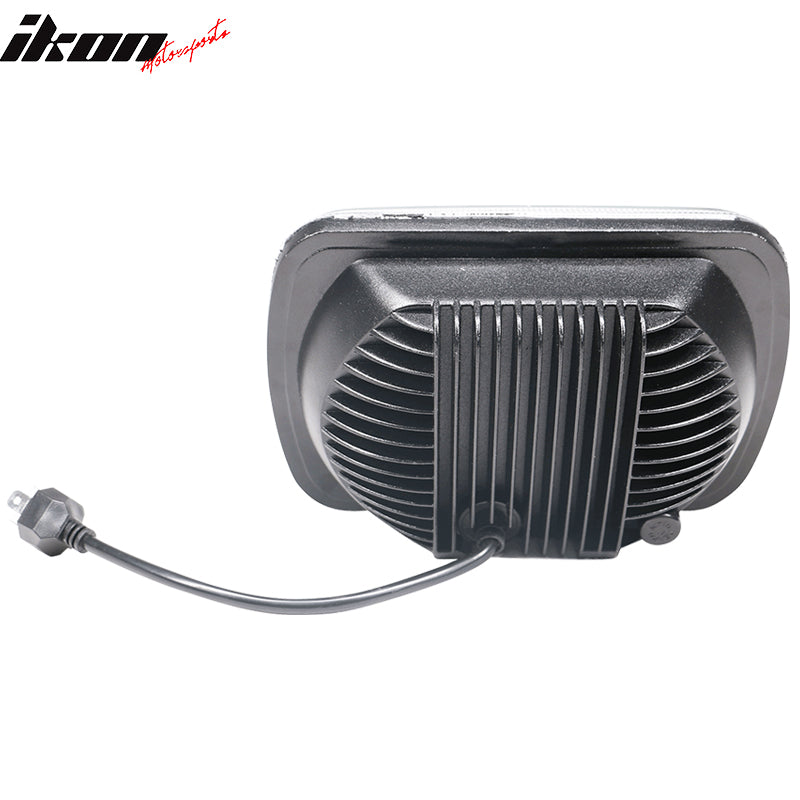 7x6 Inch Full LED Sealed Beam Square Projector Single Piece Headlight