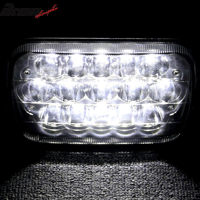 7x6 Inch Full LED Sealed Beam Square Projector Single Piece Headlight