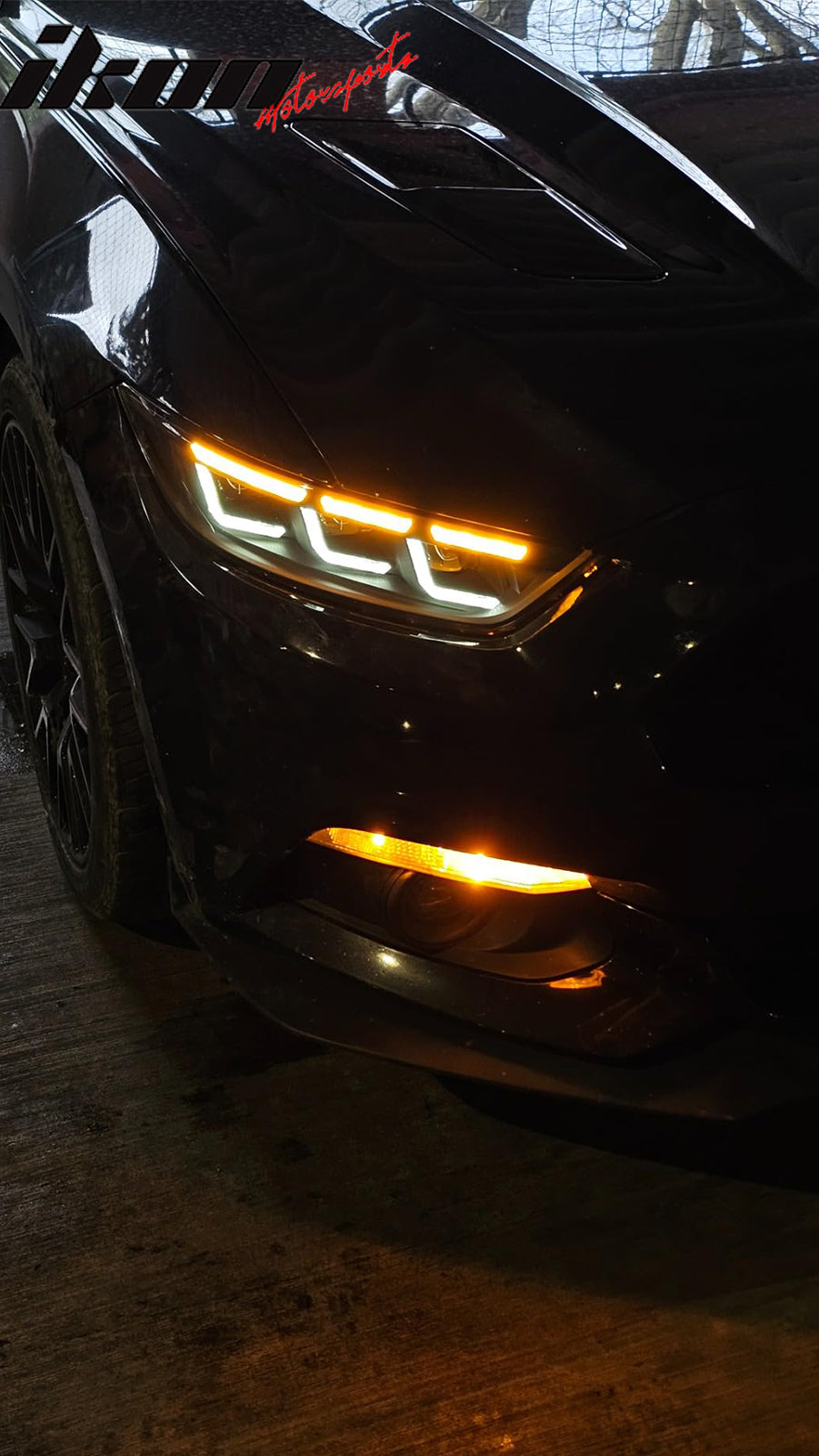 2015-2022 Ford Mustang Shelby 2024 Style Front Bumper Head Lights Lamp