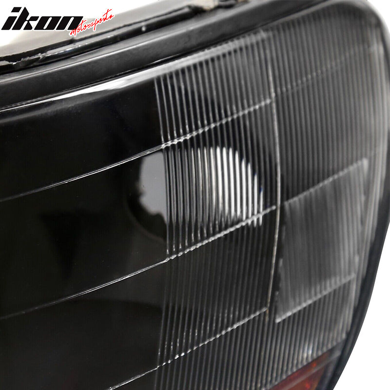 1998-2002 Honda Accord 2DR 4DR Black Driving Headlights Head Lamps