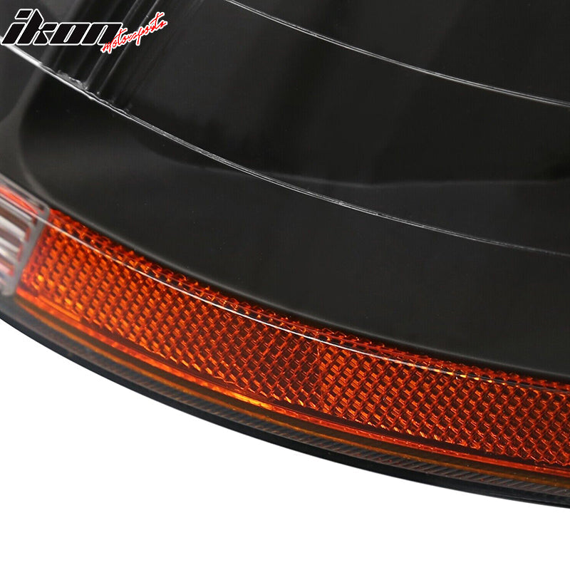 1998-2002 Honda Accord 2DR 4DR Black Driving Headlights Head Lamps