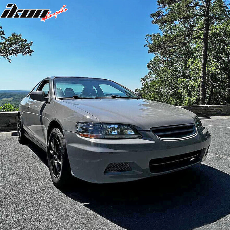 1998-2002 Honda Accord 2DR 4DR Black Driving Headlights Head Lamps