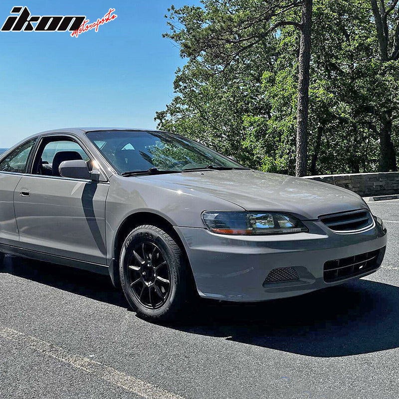 1998-2002 Honda Accord 2DR 4DR Black Driving Headlights Head Lamps