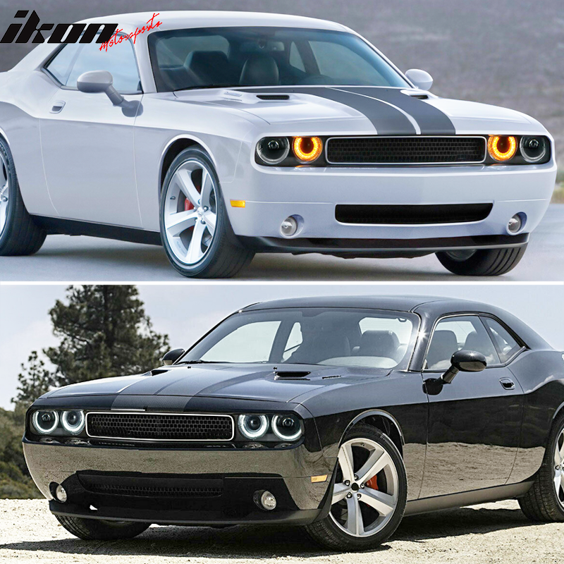 Fits 08-14 Dodge Challenger Headlights w/ Sequentail Dual Beam