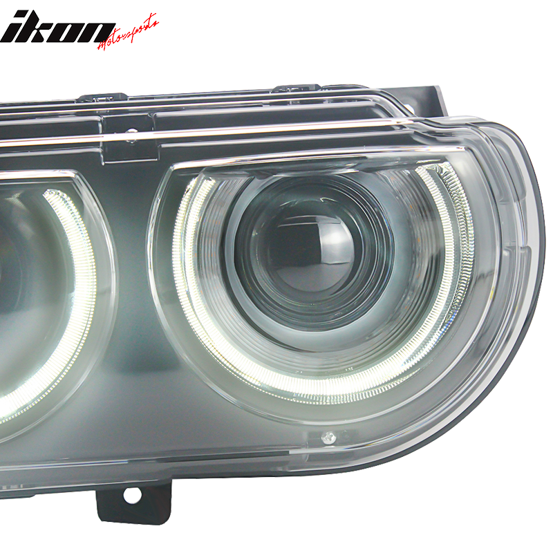 Fits 08-14 Dodge Challenger Headlights w/ Sequentail Dual Beam