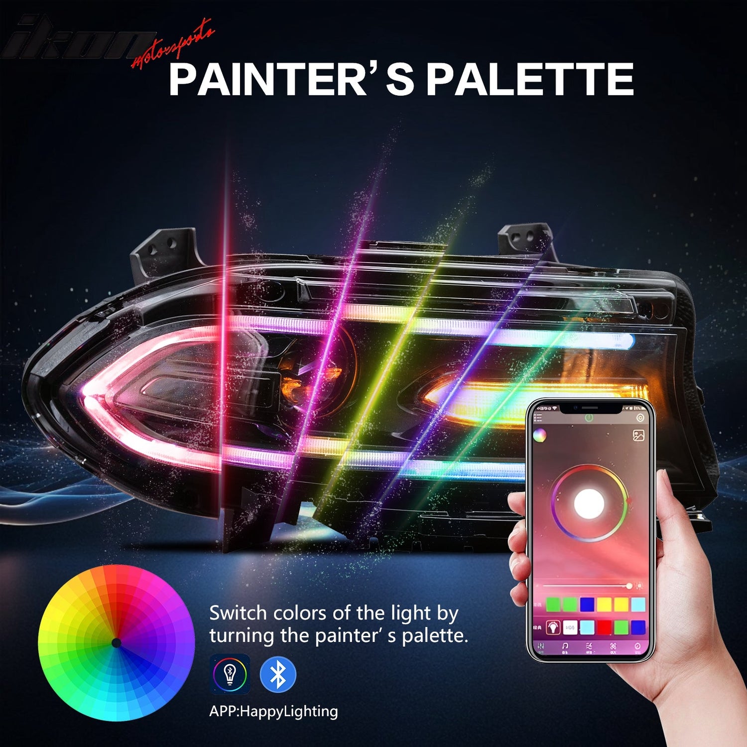 2015-2023 Dodge Charger DRL LED Headlights Left Right Side w/ 7 Colors