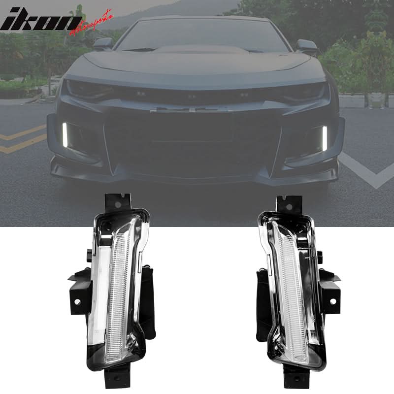 2014-2015 Chevy Camaro 1LE Style Front Bumper Cover w/ Clear Fog Light