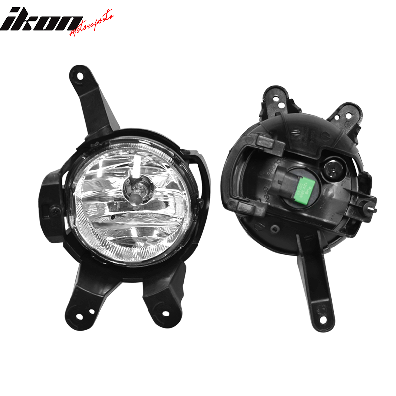 Fits 09-14 Chevy Cruze OE Black/Chrome Front Lower Foglights Pair