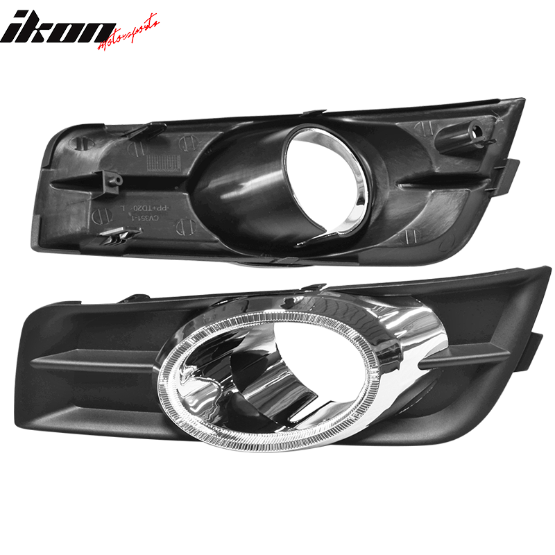 Fits 09-14 Chevy Cruze OE Black/Chrome Front Lower Foglights Pair