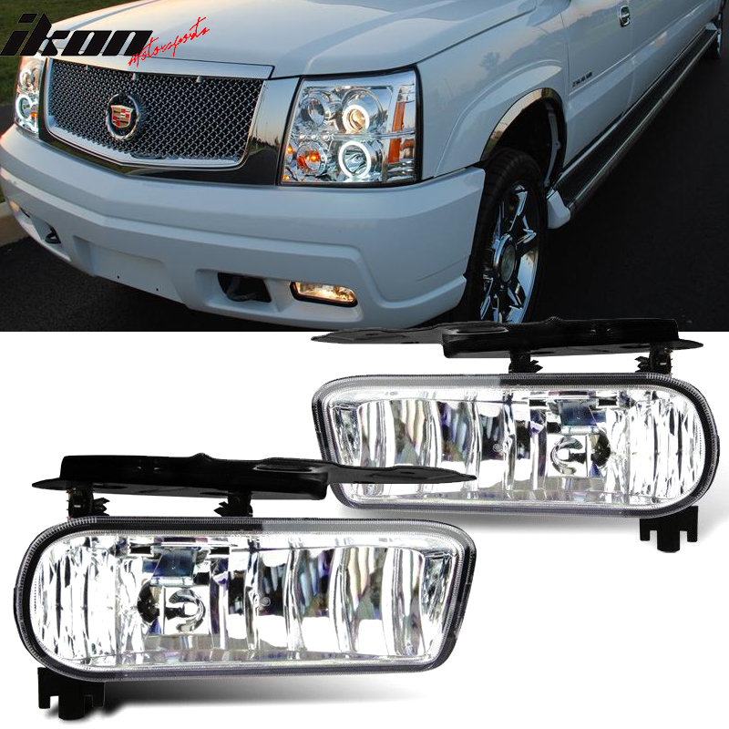 2002-2006Â Cadillac Escalade OEM Front Fog Light Lamp Clear Lens Pair