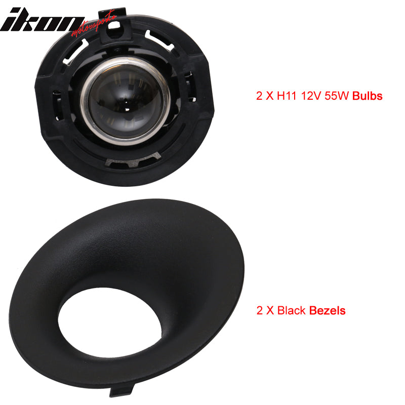 2015-2023 Dodge Challenger Front Fog Light Pair Clear Lens ABS