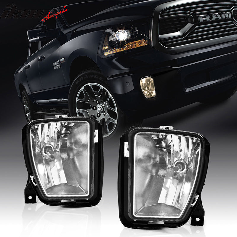 2013-2023 Dodge RAM OE Lens Fog Lights Lamp ABS Polycarbonate