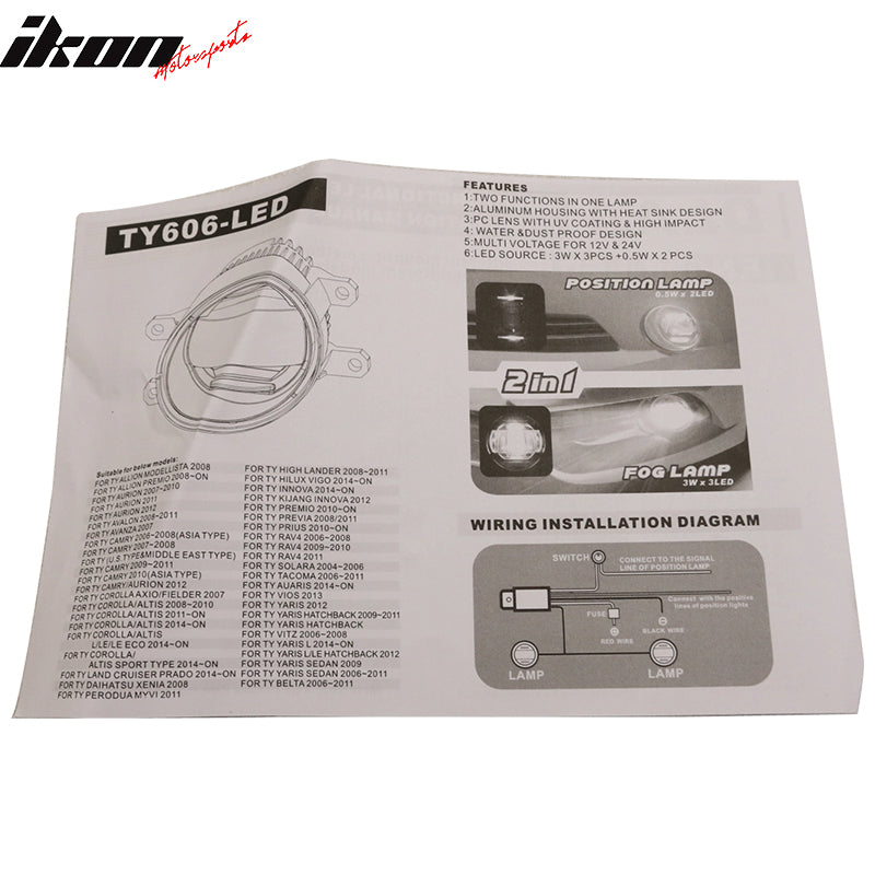 2005-2009 Ford Mustang Clear Lens Front Fog Lights Lamp W/Wire Harness