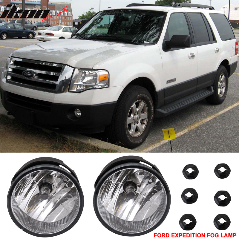 2007-2014 Ford Expedition Front Fog Lights H10 12V 42W Clear Lens