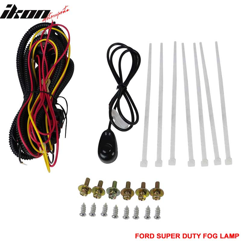 Fits 11-16 F250 F350 F450 F550 Fog Light Lamp Switch Wiring Bulb Kit