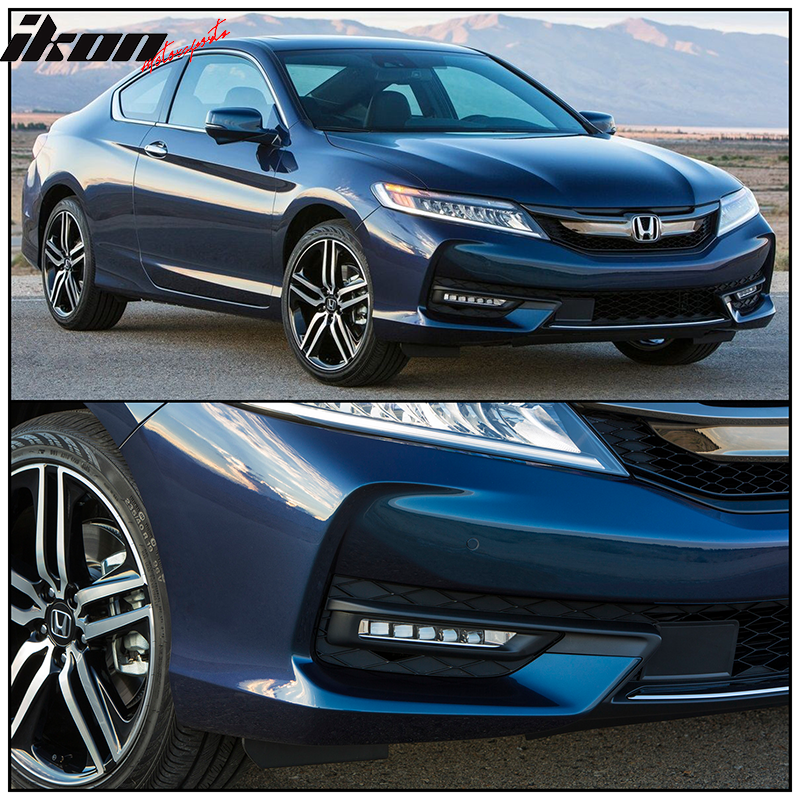 Fits 16-17 Honda Accord Full LED Bumper Fog Lights w/ Switch & Wiring