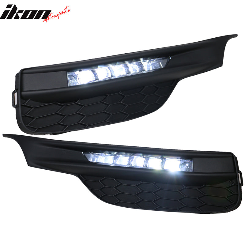 Fits 16-17 Honda Accord LED Fog Lights Kit w/ Bezel Switch Wires