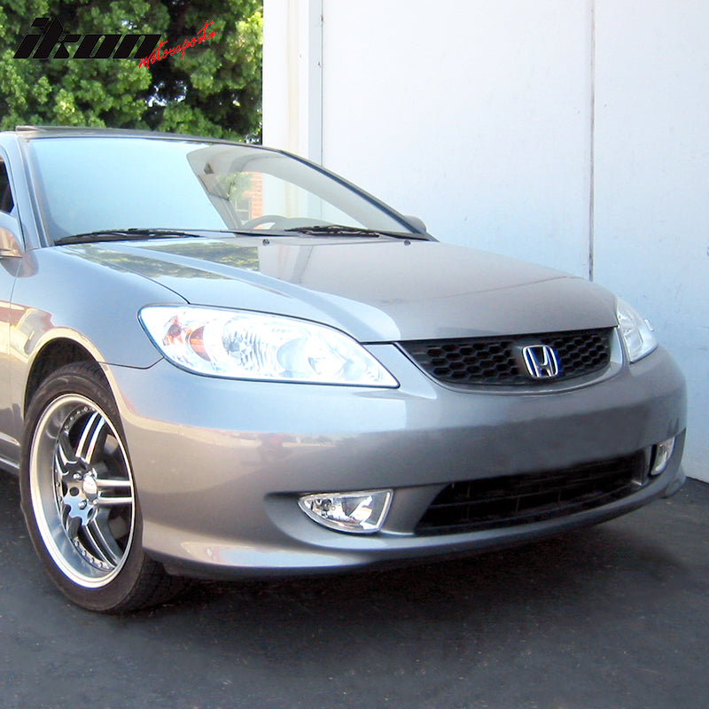 Fits 04-05 Honda Civic 2/4Dr Clear Lens Fog Lights Lamps Kit RH LH