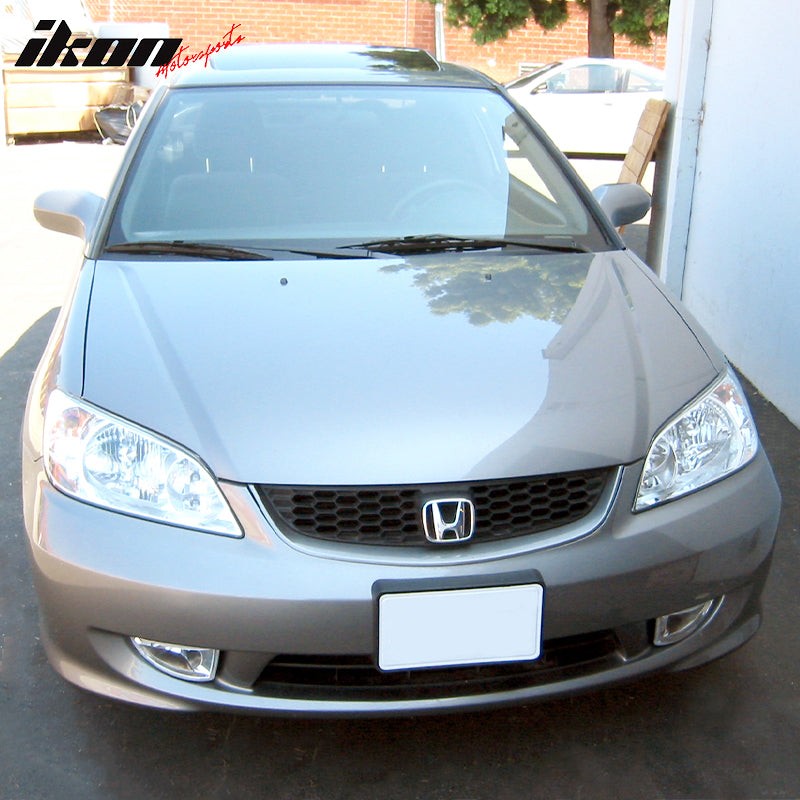 Fits 04-05 Honda Civic 2/4Dr Clear Lens Fog Lights Lamps Kit RH LH