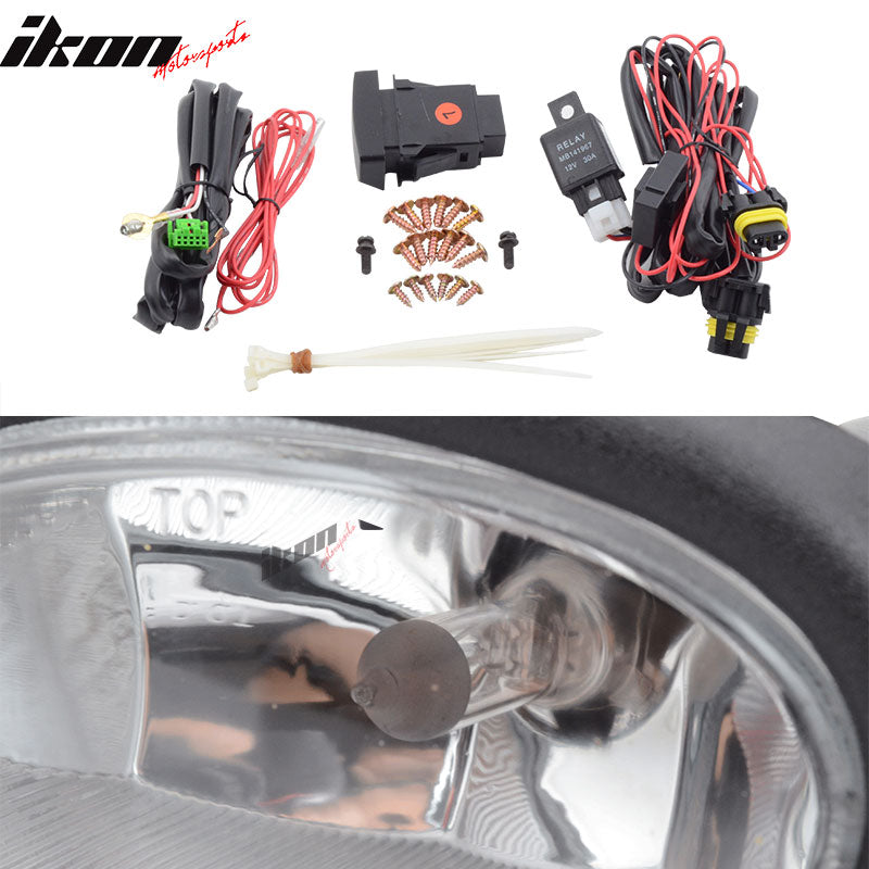 Fits 06-08 Honda Civic 2Dr Coupe Clear Lens Fog Lights w/Switch Pair