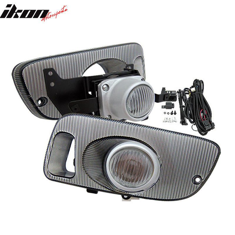 Fits 92-95 Honda Civic 2Dr 3Dr Clear Lens Driving Fog Lights W/ Switch