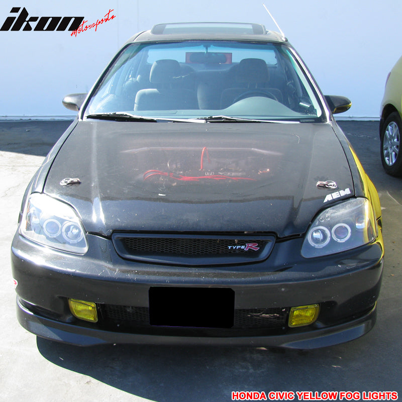 1996-1998 Honda Civic EK JDM Yellow Fog Lights Lamps