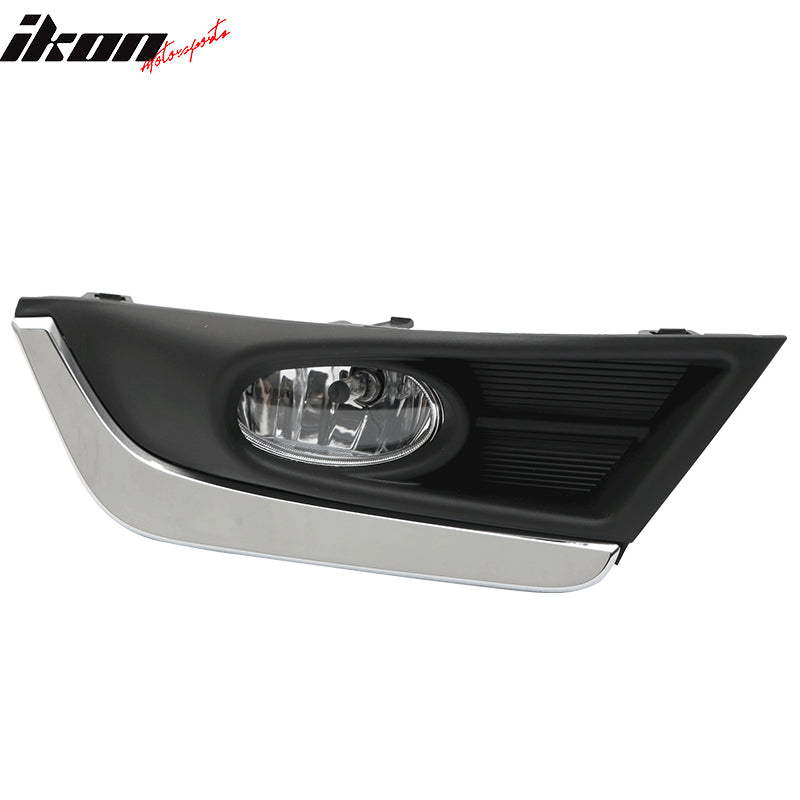 Fits 17-18 Honda CRV OE Front Foglight Kit Fog Lamp with Chrome Trim