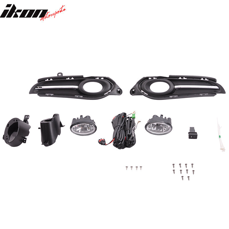 Fits 16-18 Honda HRV Front Fog Light Lamp + Switch Wiring Kit Clear