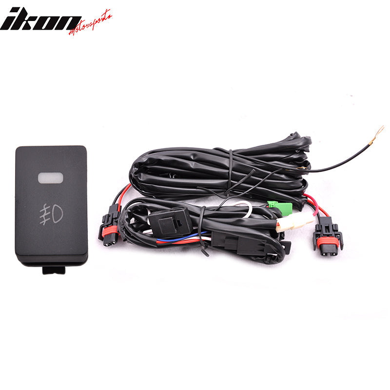 Fits 16-18 Honda HRV Front Fog Light Lamp + Switch Wiring Kit Clear