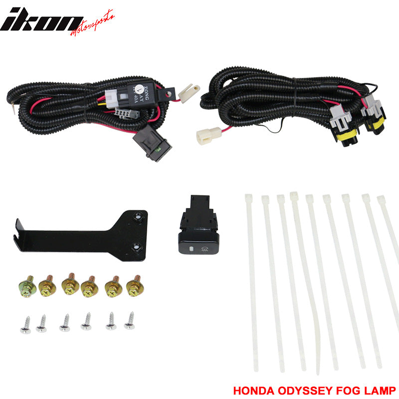 2005-2007 Honda Odyssey 2PCS Fog Lamp Fog Lights Wiring Kit Bulb ABS