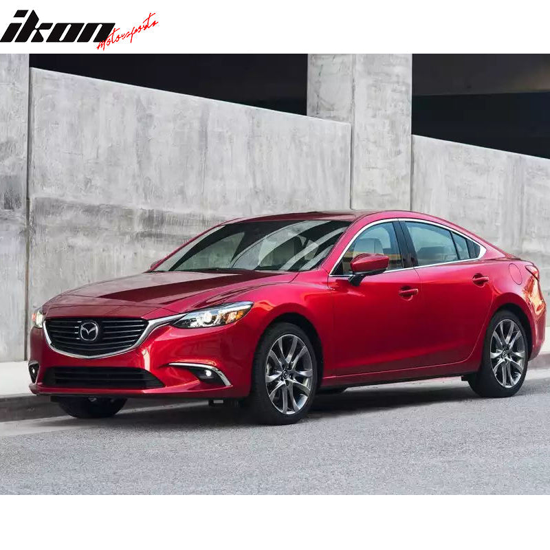 Fits 16-17 Mazda 6 Front Fog Light Lamps LED Clear Lens w/ Trim 2PC