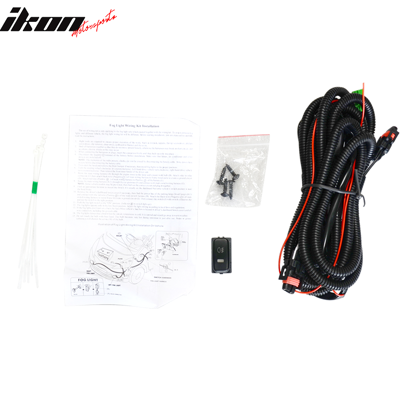 Fits 16-17 Mitsubishi Lancer Clear Daytime Running Light Fog Lights