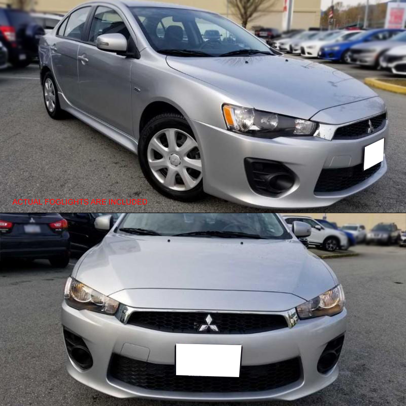 Fits 16-17 Mitsubishi Lancer Clear Daytime Running Light Fog Lights