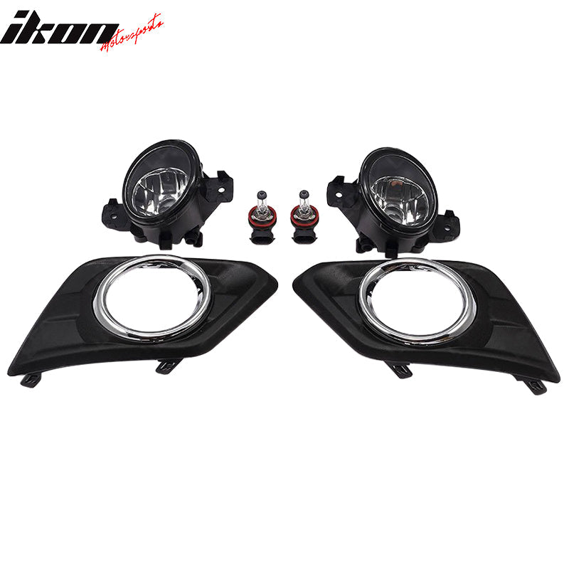 2014-2016 Nissan Rogue OE Style 2PCS Fog Lights Lamps W/Clear Lens