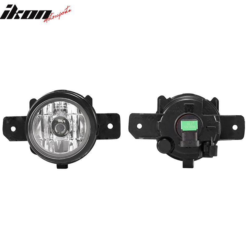 2014-2016 Nissan Rogue OE Style 2PCS Fog Lights Lamps W/Clear Lens