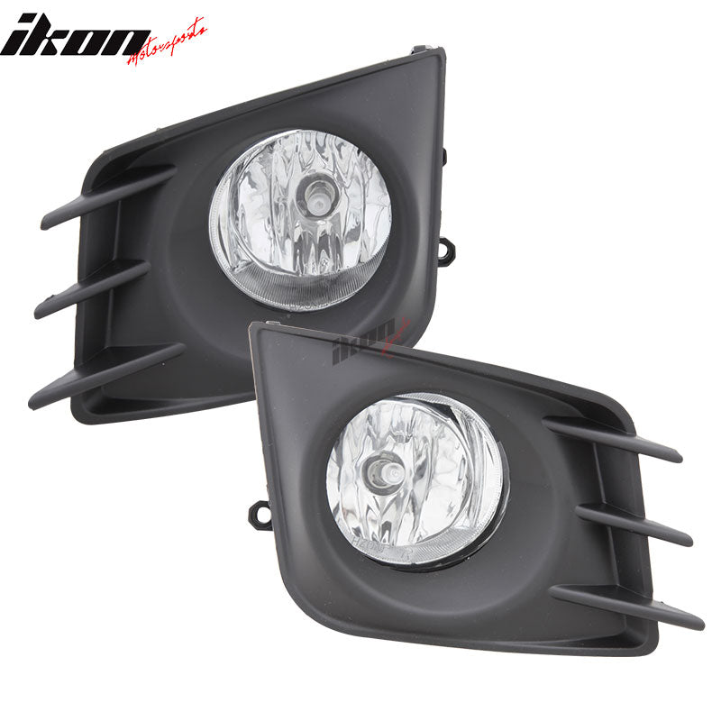 2011-2013 Scion tC Front Clear Fog Lights Driving Lamps Pair + Covers