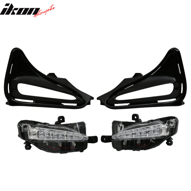Fits 17-19 Toyota Corolla Sedan Front Foglight Fog Lamp LED Clear Lens