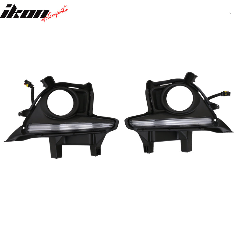 2014-2019 Toyota Highlander Clear Lens DRL LED Fog Light Pair ABS