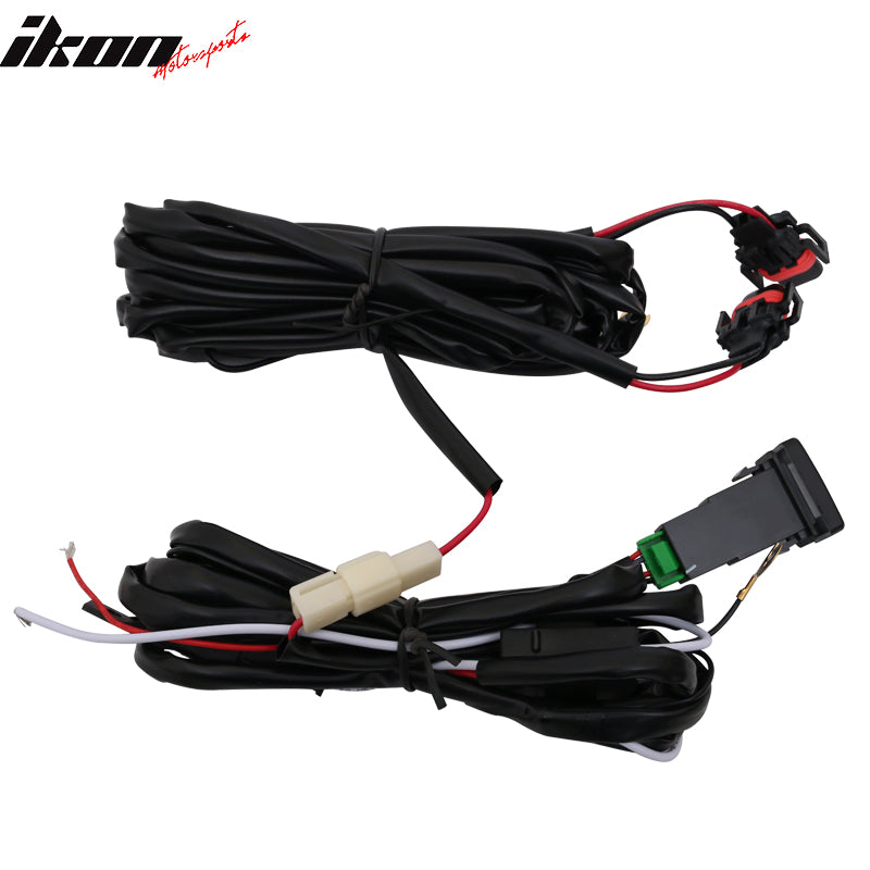 2014-2019 Toyota Highlander Clear Lens DRL LED Fog Light Pair ABS