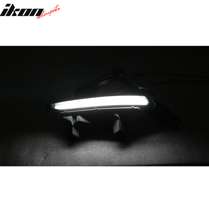 2014-2019 Toyota Highlander Clear Lens DRL LED Fog Light Pair ABS