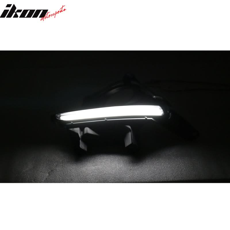 2014-2019 Toyota Highlander Clear Lens DRL LED Fog Light Pair ABS