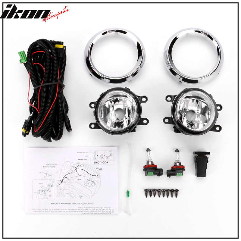 2017-2018 Toyota Sienna Black Housing With Clear Lens Fog Light ABS