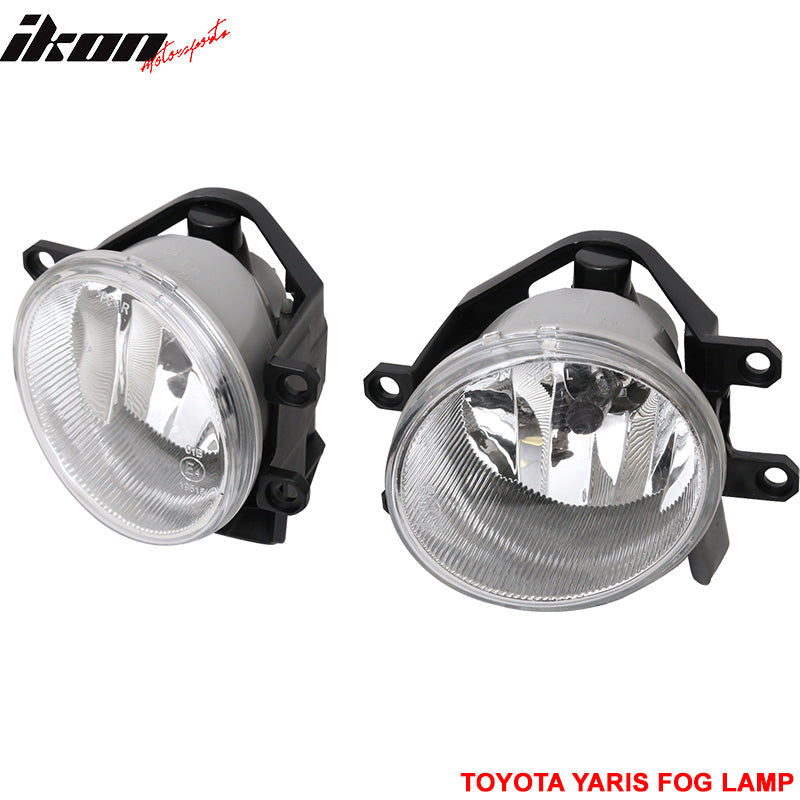 2015-2017 Toyota Yaris Hatchback Clear Lens Front Fog Lights Lamps ABS